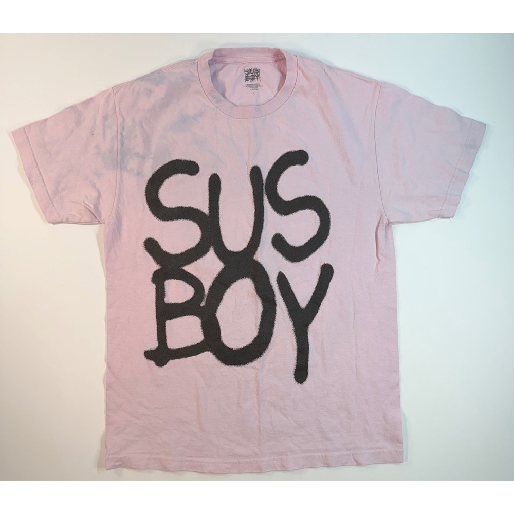 Sus Boy Anarchy Spray Paint Logo Pink Tie Dye Graphic T-Shirt Mens Large